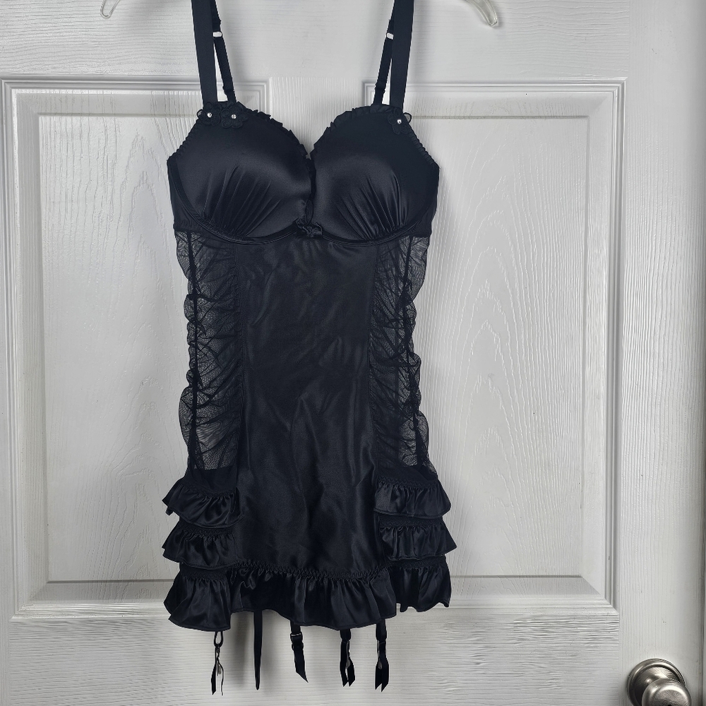 Victoria’s Secret Sexy Little Things Lingerie Lace Padded Rhinestone Flowers 36C